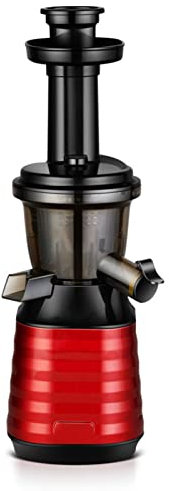 Slow Masticating Juicer Extractor Compact Cold Press Vertical Juicer Machine with Quiet Motor & Reverse Function for High Nutrient Fresh Vegetable and Fruit Free (Color : Red B