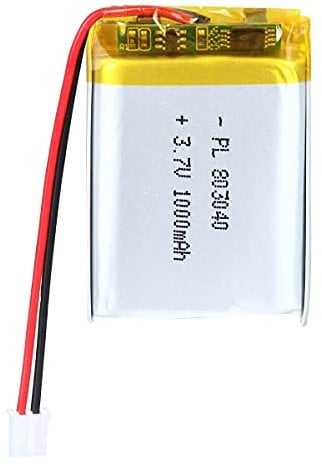3.7V 1000mAh Battery 803040 Lithium Polymer Ion Rechargeable Li-ion Li-Po Battery with 2P PH 2.0mm Pitch Connector