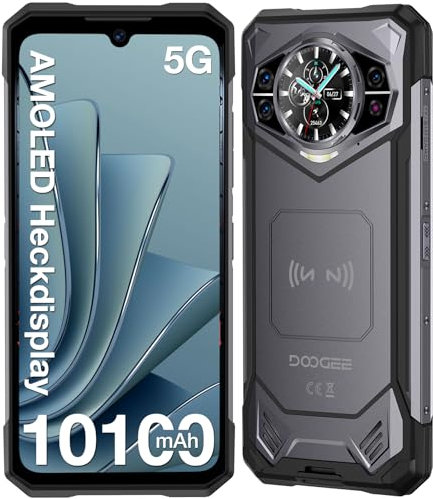 DOOGEE S200 5G Outdoor Handy Android 14,32GB+256GB Outdoor Smartphone Ohne Vertrag, 6.72 FHD+ 120Hz 1.32 AMOLED Heckdisplay, 100MP+20MP 10100mAh, IP68/IP69K/MIL-STD-810H, Dual 5G SIM/OTG/NFC/GPS