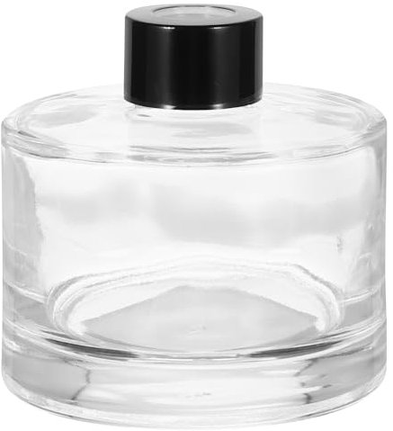 sourcing map 200ml/6.8oz Empty Glass Diffuser Bottle 3.2 x 3.3 Refillable Fragrance Accessories Aromatherapy Jar Container for Replacement Reed Diffuser DIY Home Bathroom Transparent