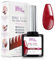 One Step Gellack Nagellack UV/LED One Step 12 ml - Roter Glitzer - UV Nagellack Für Glänzende Nägel Sofort Mit oder Ohne Basis und Top Coat