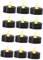 perfk 12 Stück Schwarze flammenlose Teelichter, LED-Teelichter, realistisch, Votivkerzenlampe, Warmweißer Blitz