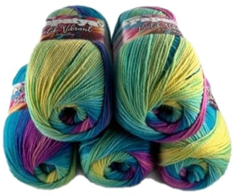 Rainbow Papatya Batik Vibrant Double Knitting 100g Ball (5, 10V)