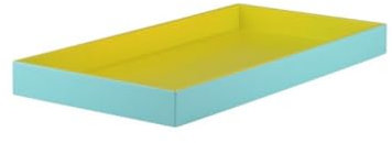 Gift Company Spa, Tablett, S, rechteckig (40,4x21x3,5cm), 2 farbig, Shiny türkis/matt gelb, 40,4x21x3,5cm