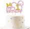 My 1st Birthday Cake Topper - Gender Reveal Party Cake Supplies - Baby Shower - Bow 1st Birthday Party Decoration - Pink Glitter