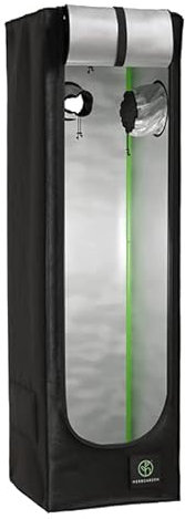 GROWTENT - Growzelt - 40x40x140 cm - Grow Zelt, Grow Tent, Indoor Gewächshaus, Zuchtzelt - mit Hochreflektierendem Mylar Stoff, stabilem 16-mm-Rahmen und Reißverschlüssen