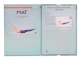 OnlinePilatesClasses Mat Pilates Workout Planner with Video Tutorials, 59 All-Level Exercise Flash Cards Ideal for Yoga, Abs, Core Workouts and Fitness Enthusiasts, No Equipment Needed