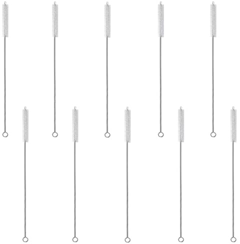10 Piezas Conjunto Botella de Limpieza Cepillos, 30cm Nylon Cepillos de Botella, Tubo Limpieza del Sistema de Cepillo