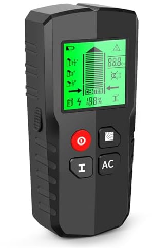 5 in 1 Multifunktions Wandscanner Leitungssucher Kabelfinder Detektor zur Ortung und Erkennung von Holz Metall und stromführenden Kabeln in Wänden für Heimwerker