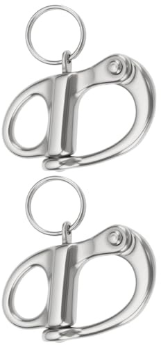 eMagTech Lot de 2 Manilles à Ressort Fixes de 35 Mm 100 Kg pour Bateaux Camions Fourgonnettes Caravanes Et Remorques