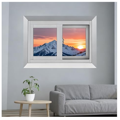 FenêTres Coulissantes Horizontales, Remplacement De FenêTres De Sous-Sol, Avec Moustiquaires Et Verre Trempé(80x60cm)