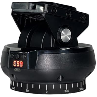 MOLERRI YT-1200 Rotation Panoramic Remote Control Pan Tilt Motorized Tripod Electric Head Black for Phones Cameras