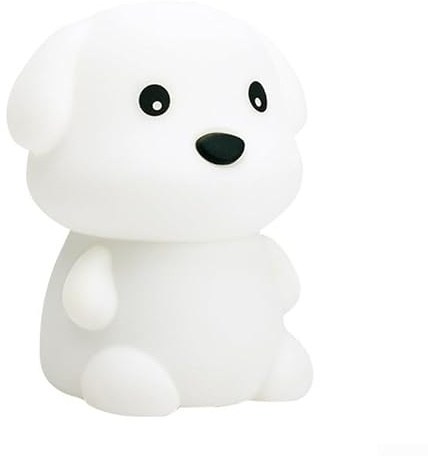 Smart LED-Nachtlicht mit KI-Spracherkennung und WLAN, mehrsprachiger Gesprächsroboter für Kinderzimmer, freihändiges Voice-to-Text, Hunde-Hasenbär-Formen (Hund)