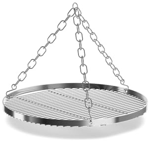Petromax Hänge-Rost für PX Fire Center FC1000, Edelstahl, Ø 50 cm | Höhenverstellbarer Edelstahl-Grillrost mit 50 cm Grillfläche