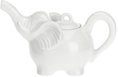 la Porcellana Théière éléphant, Blanche