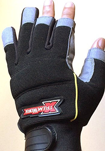 3 Fingers Carpenter Mechanics Electricians Construction Work Safety Gloves SIZE LARGE