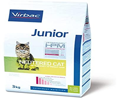 Virbac Vet Hpm Cat Junior Neutered Katzenfutter, 3 kg