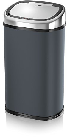 Tower T80902 Kitchen Bin with Sensor Lid, Automatic Soft-Close, Manual Override, 58 Litre, Charcoal