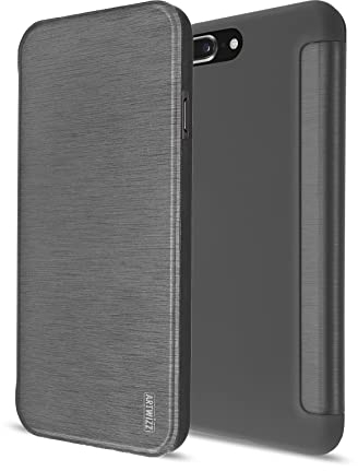 Artwizz SmartJacket Handyhülle kompatibel für iPhone SE (2022/2020) / 8/7 - Schutzhülle in gebürsteter Metall-Optik - Titan