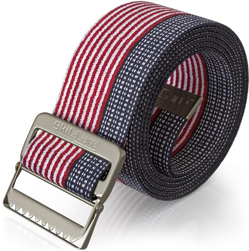 Skil-Care Cotton Gait Belt, Stars & Stripes, 72, Metal Buckle for Seniors