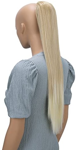 CAISHA 65cm Haarteil Mit Kordelverschluss Langhaar Zopf Pferdeschwanz Haarverlängerung Glatt Blond Mix PH609