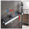 SXLSZ Thermostatique Toilette Bidet Spray, Bidet Pulvérisateur en Laiton Chromé Kit Mitigeur Douchette à Main Mural Kit Douchette WC pour Toilette avec Tuyau Flexible pour Hygiène Personnelle