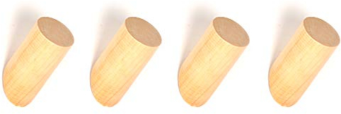 ANZOME Percha Pared Madera, Perchero de Pared Carga máxima 10 kg, 4 Piezas Gancho Madera De, Wall Hooks Perchero de Madera Gancho Pared Madera para Colgar Abrigos, Gorros, Ropa Y En El Dormitorio