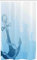 ABAKUHAUS Anker Schmaler Duschvorhang, Nautical Deep Sea Bottom, Badezimmer Deko Set aus Stoff mit Haken, 120 x 180 cm, Hellblau