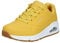 Skechers Women's Uno Stand on Air Sneaker, Yellow Durabuck White Midsole, 5.5 UK
