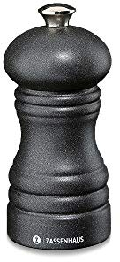 Zassenhaus Salzmühle BERLIN | 12cm | Buche Gusseisen Optik | original Zassenhaus Keramikmahlwerk made in Germany | für getrocknete Gewürze geeignet | Gewürzmühle | Geschenkidee | Küchenhelfer
