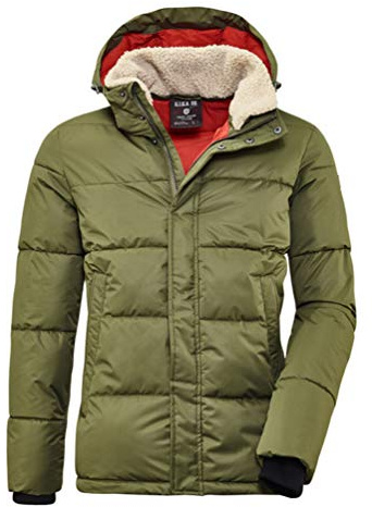 G.I.G.A. DX Herren Casual Steppjacke mit abzippbarer Kapuze und abzippbarem Sherpa Fleecekragen - Ventoso MN Quilted JCKT A, grün, XXL, 35843-000