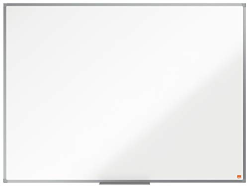 Nobo nicht-magnetisches Melamin Whiteboard, 90 x 120 cm, Aluminiumrahmen, Traditionelle Eckmontage, Inkl. Stiftablage, Weiß, Essence-Serie, 1915271