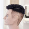 Haarsystem Toupet UNDERCUT für Männer - Neu - vom Friseur zugeschnitten - gebrauchsfertig (Farbe 1c- schwarz)
