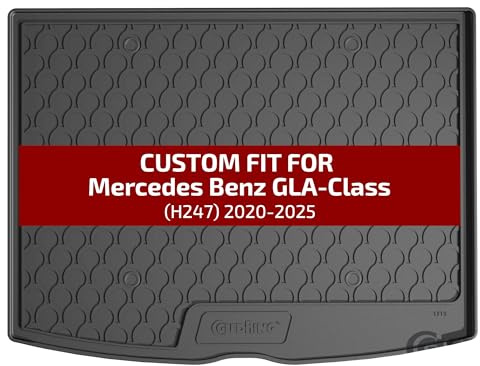 Gledring Rubbasol (Gummi) Kofferraumwanne passgenau | kompatibel mit Mercedes GLA (H247) 2020- (Höhe variabele Ladeboden)