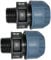 Aerzetix - C51916 - Set di 2 - Manicotto/Adattatore filettato - Riduttore a Compressione Diritto - connessione Filettatura Maschio 1'' - per Tubo Acqua Ø32mm - Polipropilene - connettore/riparatore
