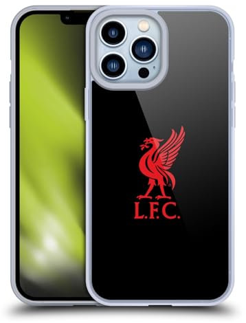 Head Case Designs Officially Licensed Liverpool Football Club Red Logo On Black Liver Bird Gel Case [Military Grade Protection] Compatible With Apple iPhone 13 Pro Max