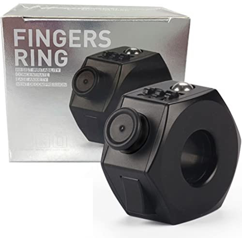 YOULIKE Fidget Toy Sensory Cube Toy - Cube Toy with Click Ball - Decompression Ring Fidget Finger Toy for ADD ADHD Stress Relief for Adults(All Black)