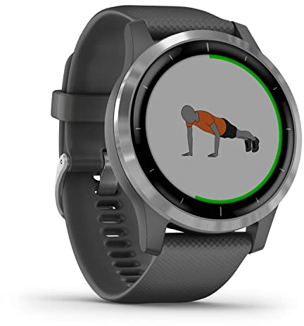 Garmin [renewed vívoactive 4 – wasserdichte GPS-Fitness-Smartwatch mit Trainingsplänen und Übungen, Herzfrequenzmessung, 20 Sport-Apps, 8 Tage Akkulaufzeit, kontaktloses Bezahlen [Generalüberholt]