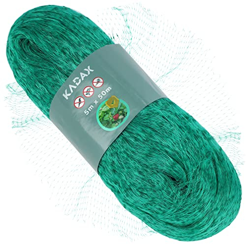KADAX Filet Anti-Oiseaux à Mailles serrées - 6 Tailles - Filet de Protection Contre Les Oiseaux - Filet de Jardin - Filet de Protection Contre Les Feuilles - Vert (5 x 50 m)
