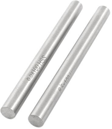Ruilogod 2pcs 8.5mm x 100 mm tono de plata hss herramienta de torneado de torno redondo