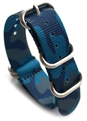 Elegantyl Camouflage Nato Nylon Uhrenarmband 18mm 20mm 22mm 24mm Sport Camouflage Nylon Uhrenarmband Uhrenzubehör, 24mm