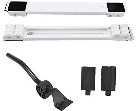 Waschmaschine Rollen Untergestell mit Bremsen, Universal Transportroller mit Brecheisen, 300 kg Tragkraft 45 – 70 cm Ausziehbarer Möbel Roll Wagen Mobiler Stand Wagen für Waschmaschinen, Kühlschränke