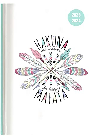Collegetimer Hakuna Matata 2023/2024 - Schüler-Kalender A6 (10x15 cm) - Day By Day - 352 Seiten - Terminplaner - Notizbuch - Alpha Edition (Collegetimer A6 Daily)