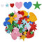 Lughhe 280 Stück Glitter Schaumstoff Sticker Herz Stern Schaum Mix Glitter Aufkleber Selbstklebend Sticker Funkelnde Sammelalbum Stickers für Schultüte DIY Handwerk, Bunt