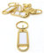 Kahns Trade Schlüsselanhänger aus Metall mit beschriftbarem Etikett - personalisierbar - extrem stabil - Anhänger mit Ring für Schlüssel, Gepäck und Haustiere - Gold 2 st.