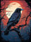 Ginfonr DIY Diamond Painting Zubehör Krähe Vogel Set Full, 5D Diamant Painting Tiere Bilder Kit Crystal Rhinestone Embroidery Decoration Für Home Wall Décor 30x40cm