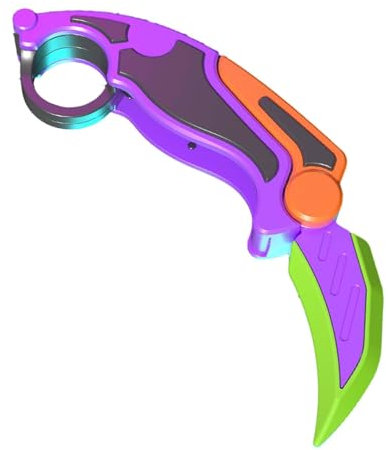 Milageto Rettichmesser-Spielzeug, 3D-Druck, Messer, Strumpffüller, kreatives sensorisches Messer, Sensorspielzeug für Kinder und Freunde, violett