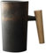 Coffee Mug with Wooden Handle Ceramic Coffee Mug 220ml Ergonomic Exquisite Stoneware Vintage Mugs Home Ceramic Cup for Tea Drinks Water,Gilding Glazing Color
