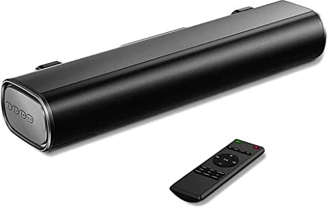 DLOETT Sound Bar TV Speaker 50W Bluetooth 5.0 PC Theater Aux 3.5mm Wired and Wireless Home Surround SoundBar Stereo Speaker