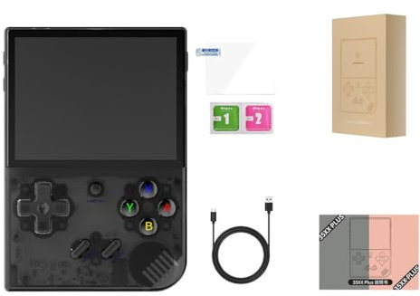 RG35XX Plus, schermo HD IPS da 3,5 pollici, giocattolo per bambini e adulti, 64G con 4862 giochi
